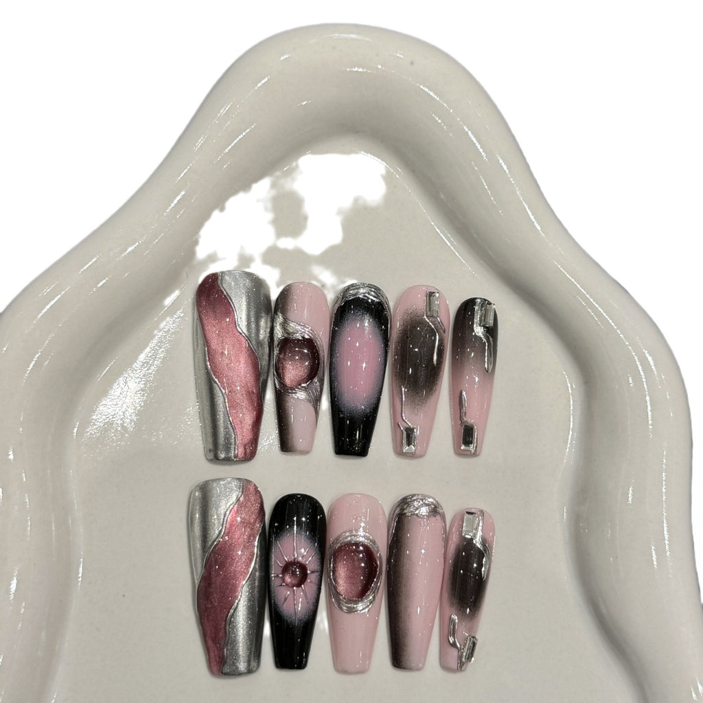 Y2g Black Cool Hot Girl Stickers Wear Nail Tip