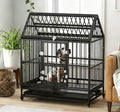 Heavy Duty Dog Crate With 4 Lockable Wheels