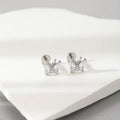 Butterfly Whisper 1 Pair Of Women's Earrings, Butterfly Shaped Earrings, Stainless Steel Zircon Earrings With Flowers, Crystal Clusters Blooming