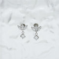 Right Grand Implant Grade Titanium 16G Triple Marquise CZ Internally Threaded Labret Monroe Lip Cartilage Helix Stud Earring