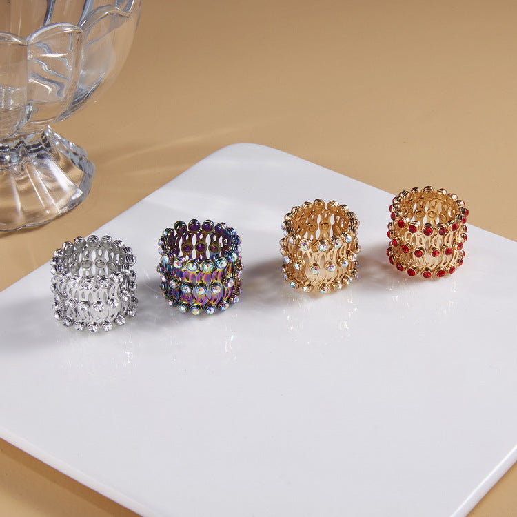 2in1 Stretching Can Foldable Ring, Adjustable Transforming Bracelet Ring Magic For Women And Men,Rose Gold Telescopic Ring,Silver Telescopic Ring