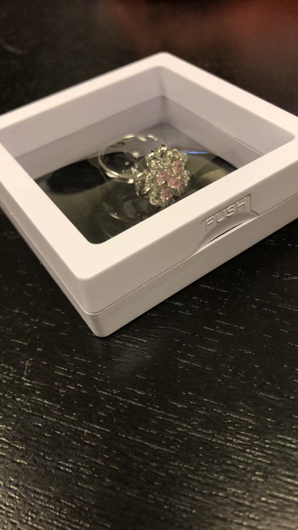 Rotate Rings For Women,Zircon Stainless Steel Open Adjustable Ring  Gift Jewelry