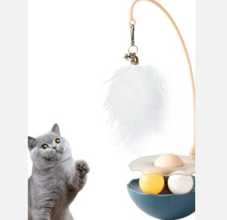 Cat Toys - Interactive Toy For Cat , Kitten Toys, Lightweight Resin Duck Shape Fun Stick For Kitten Play Indoor Outdoor ,Removable And Washable Duck Cat Toy