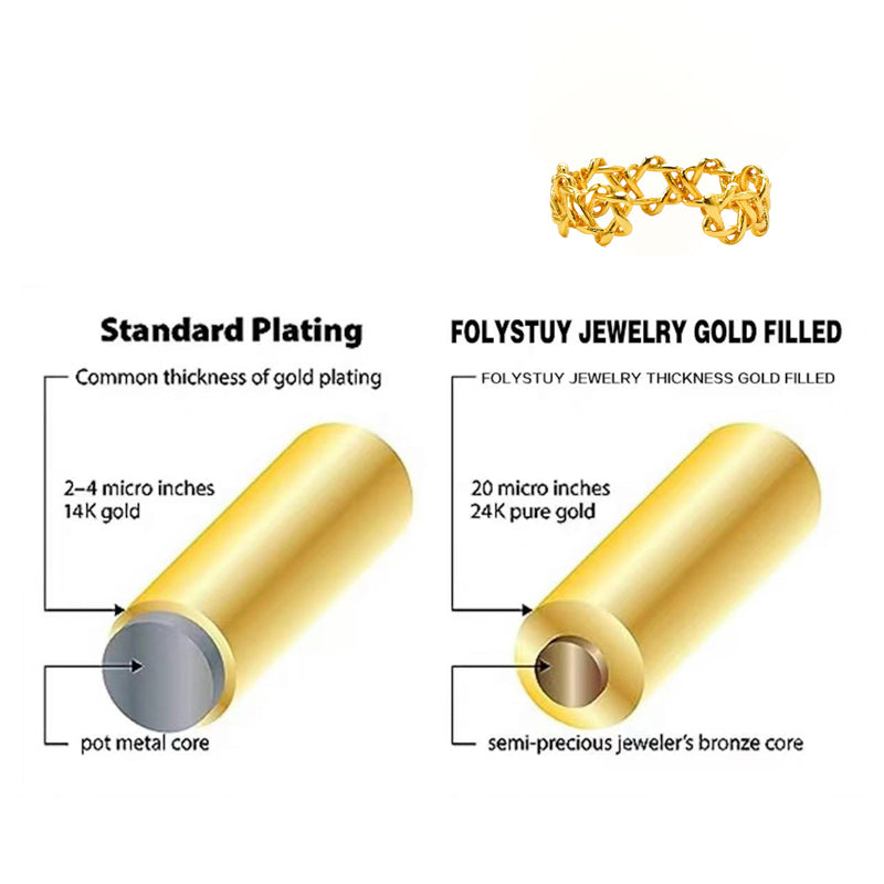 24k Gold Jewelry,Adjustable Ring Vintage Charm Jewelry,Fine Gold Celtic Knot Band Eternity Ring